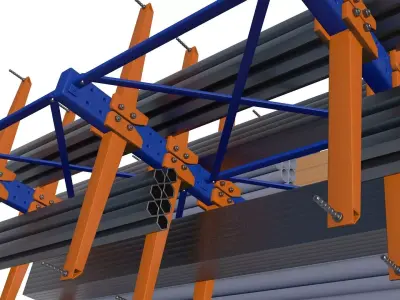 Cantilever Racking System 3D model