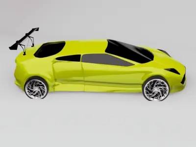 FREE Sports Car 3D Model   Free low-poly 3D model