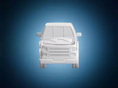 Pickup Toy Vehicle Miniature 3D print model