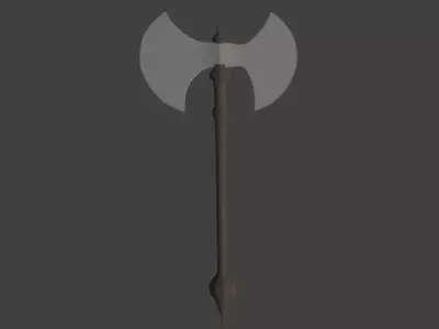 axe low poly Free low-poly 3D model