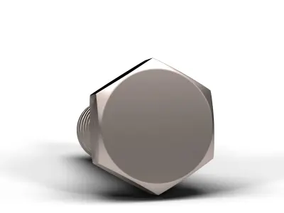 Hex Bolt Low-poly 3D model from CGTrader - Low-poly