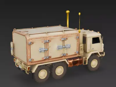 Signal-Sentry Mobile Command Truck 3D Model Low-poly 3D model