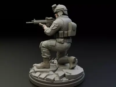 modern military 3D print model