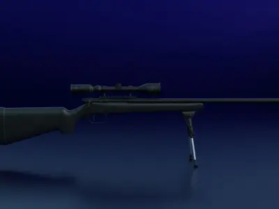 Sniper Rifle 3D model 6