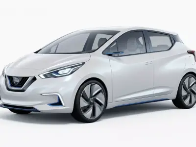 The Future of Autonomous Electric Driving Low-poly 3D model