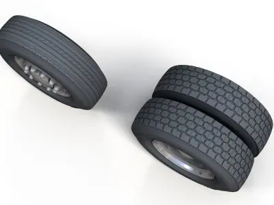 Heavy Truck highpoly wheels 3D model