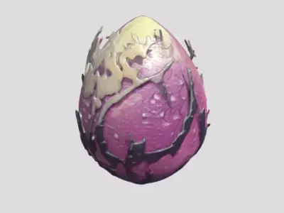 Purple Egg by Tripo Free low-poly 3D model