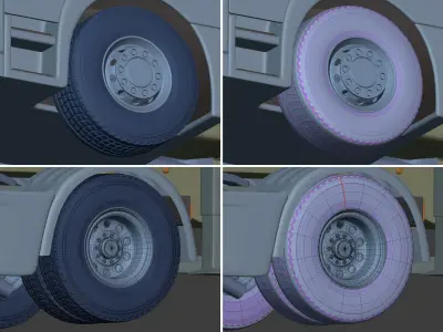 Generic Semi Trailer Fuel Truck with Modern Design 3D model