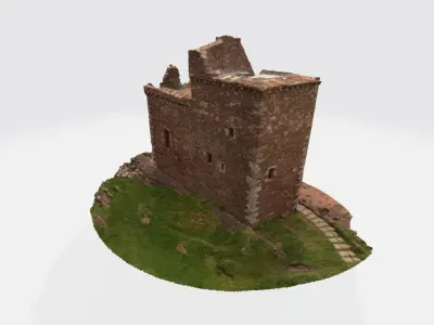 Portencross Castle 3D print model