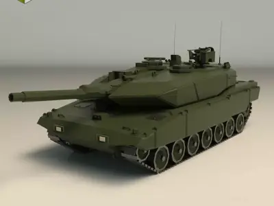 Low Poly Tank 04 Low-poly 3D model