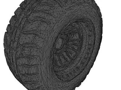 Futuristic Glowing OffRoad Wheel 3D model