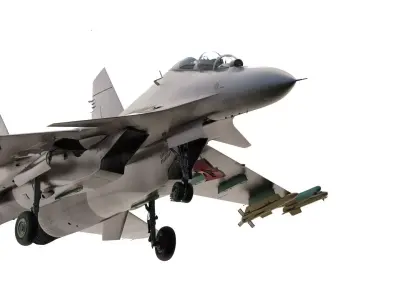 Sukhoi Su-30MKI with interior  3D model
