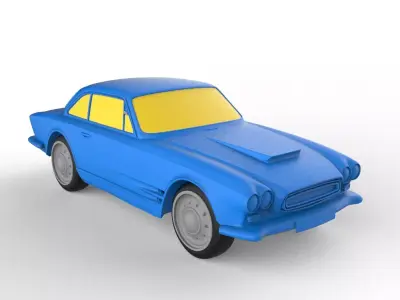 Maserati 1965 Classic Car 3D print model
