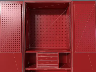 Tools  Cabinet Low-poly 3D model