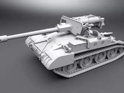 M56 Scorpion Scale model 3D print model