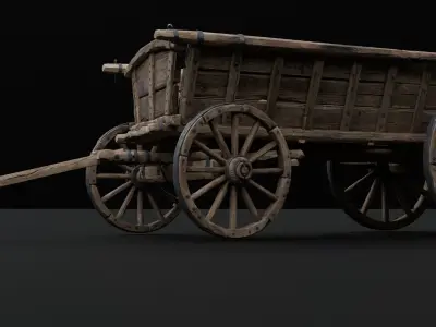 Wagon Medieval 3D model