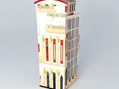 Eco Rail Track Telephone Box Dummy Old Steam Days Free 3D model