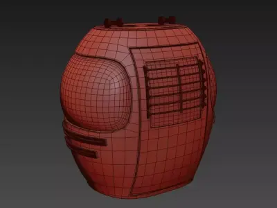Teleferique container Low-poly 3D model