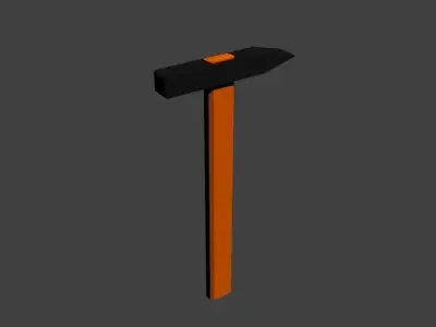Hammer Free low-poly 3D model 6