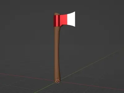 Axe low-poly Free low-poly 3D model