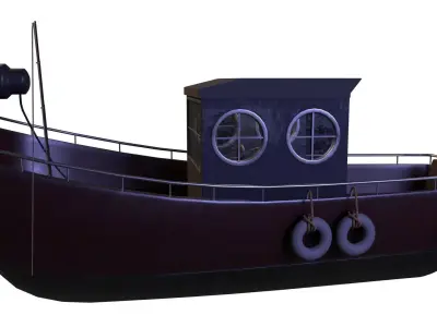 Watercraft Boat Cartoon Ship Free 3D model
