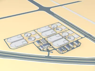 Industry Building 3D model V10