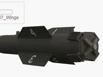 GBU-57 Bunker Buster Rigged 3D model