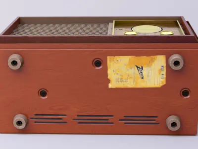 Vintage radio m730 Low-poly 3D model