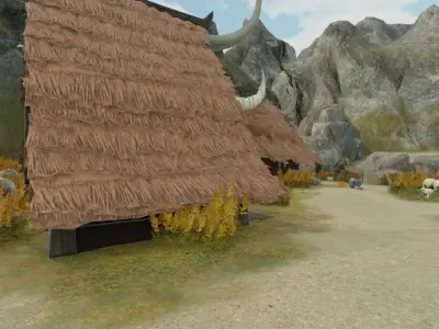 Viking Village Landscape 3D model