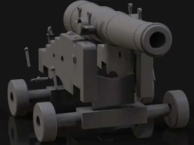 French Naval Cannon 3D print model