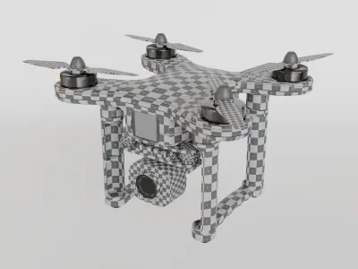 Futuristic Scfi Drone Low-poly 3D model