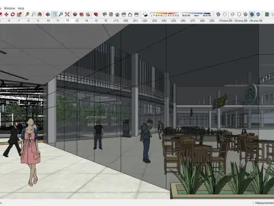 Sketchup Commercial Complex 110 3D model