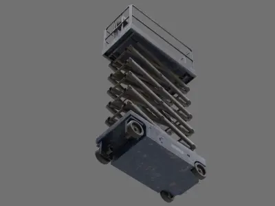 Scissor Lift 1B Low-poly 3D model