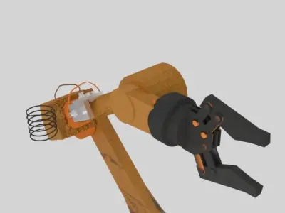 Industrial Robot Low-poly 3D model