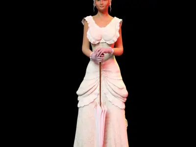 VICTORIAN ERA GIRL 4 3D print model