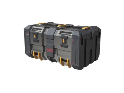 Sci-Fi Supply Crate  Military Storage Box  Game Ready 3D Model 3D model