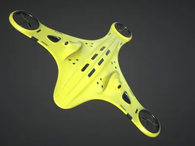 AK Drone Concept Low-poly 3D model