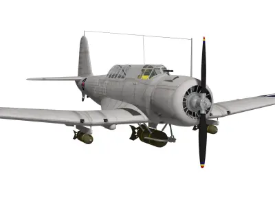 Chance Vought SB2U-3 Vindicator 3D model purchase