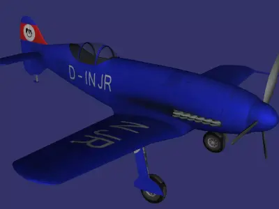 Messerschmitt Me-209 V1 Low-poly 3D model