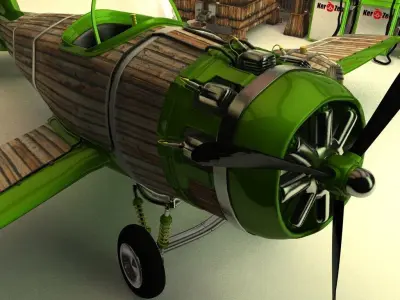Organic plane 3D model