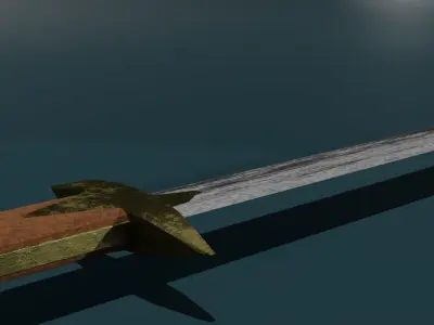 game ready low poly sword Free low-poly 3D model purchase