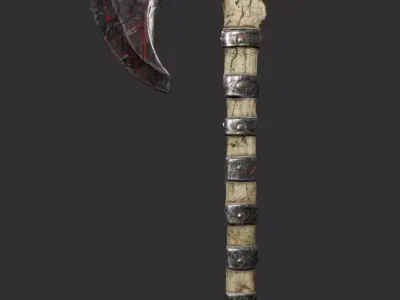 medieval battle axe 3D model