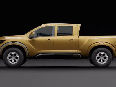 Nissan 4x4 Car Metallic Brown Low-poly 3D model