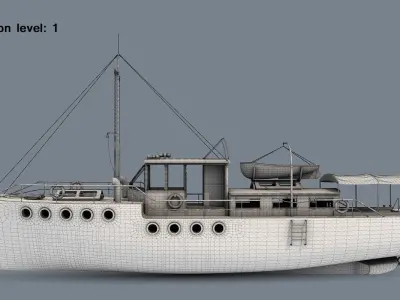 Passenger Boat Free 3D model