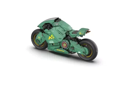 Night City Green Motorcycle 3D model