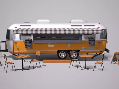 Airstream Food Trailer 3D model