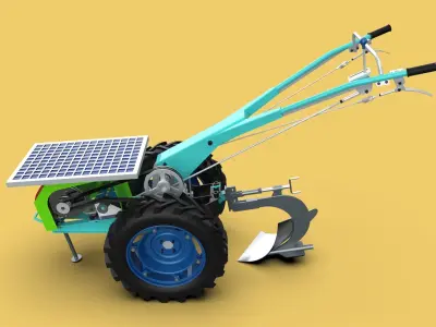 ELECTRIC WALKING HAND TRACTOR AGRICULTURE FARM 3D model