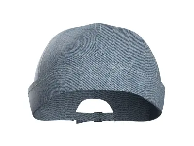Blue Denim Hat 3D model