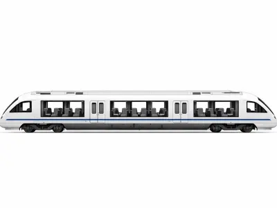 Modern Passenger Train High Speed Rail Transport Model 3D model