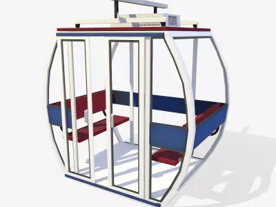 Ferris Wheel Cart Low-poly 3D model